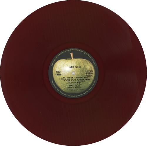 James Taylor James Taylor - Red Vinyl + obi vinyl LP album (LP record) Japanese JTYLPJA718125