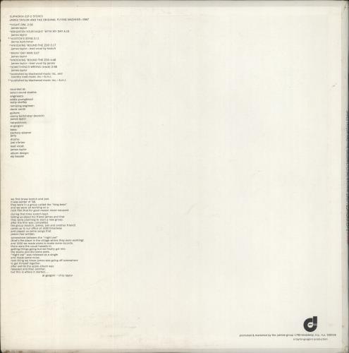 James Taylor James Taylor And The Original Flying Machine - 1967 vinyl LP album (LP record) US JTYLPJA797316