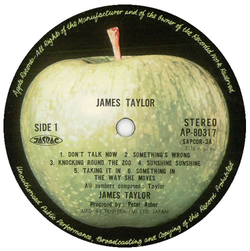 James Taylor James Taylor vinyl LP album (LP record) Japanese JTYLPJA508917