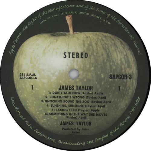 James Taylor James Taylor vinyl LP album (LP record) Australian JTYLPJA678264