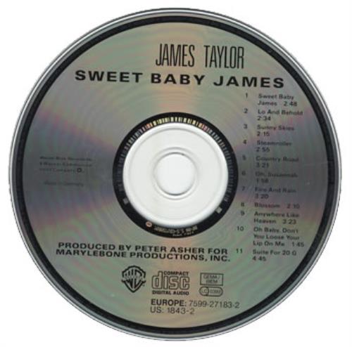 James Taylor Sweet Baby James CD album (CDLP) German JTYCDSW260190