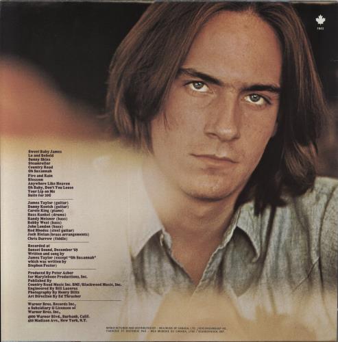 James Taylor Sweet Baby James vinyl LP album (LP record) Canadian JTYLPSW858416