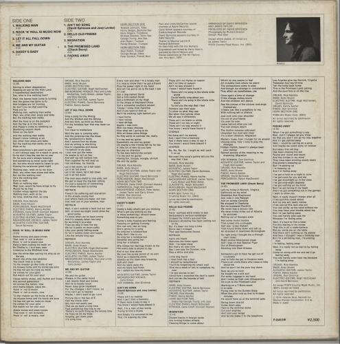 James Taylor Walking Man vinyl LP album (LP record) Japanese JTYLPWA659922