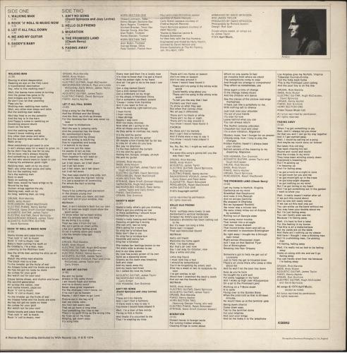 James Taylor Walking Man vinyl LP album (LP record) UK JTYLPWA781100