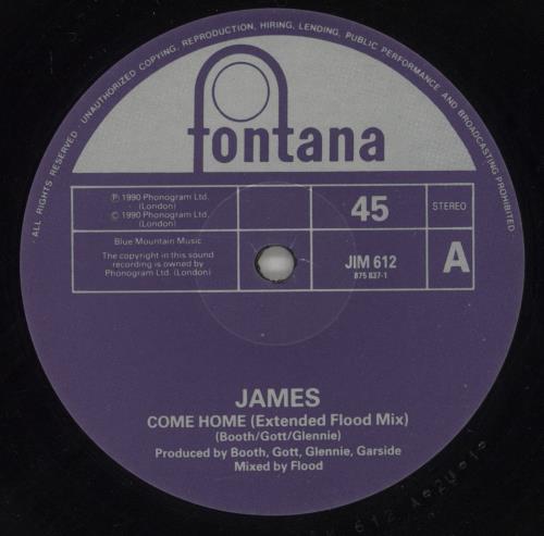 James Come Home 12" vinyl single (12 inch record / Maxi-single) UK JMS12CO885122
