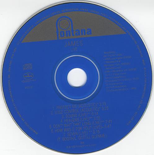James Live CD album (CDLP) US JMSCDLI10322