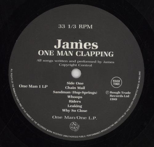 James One Man Clapping - EX vinyl LP album (LP record) UK JMSLPON368312