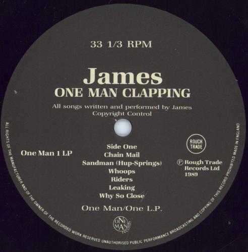 James One Man Clapping vinyl LP album (LP record) UK JMSLPON156707