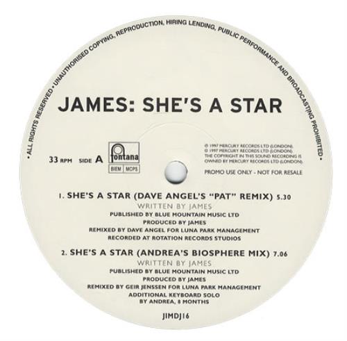 James She's A Star 12" vinyl single (12 inch record / Maxi-single) UK JMS12SH84514