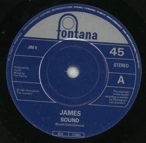 James Sound 7" vinyl single (7 inch record / 45) UK JMS07SO109826