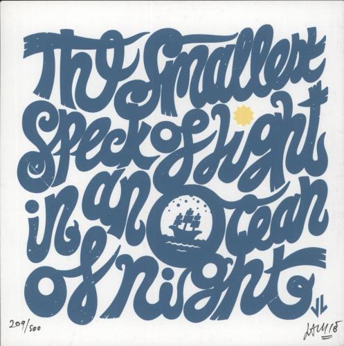 Jamie Lenman Long Gone / Irrelevant - Translucent Dark Blue Vinyl - Autographed Print 7" vinyl single (7 inch record / 45) UK 3B407LO875464