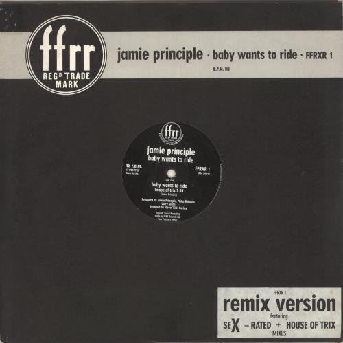 Jamie Principle Baby Wants To Ride 12" vinyl single (12 inch record / Maxi-single) UK JEQ12BA712403