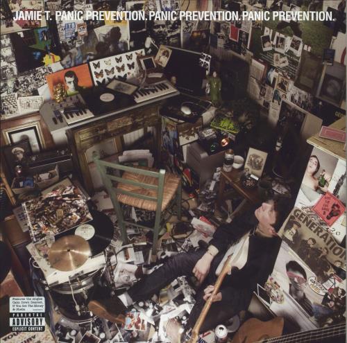 Jamie T Panic Prevention - hype sticker vinyl LP album (LP record) UK JE6LPPA833294