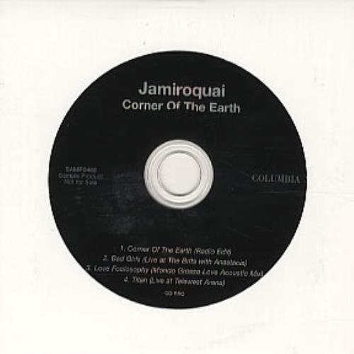 Jamiroquai Corner Of The Earth Australian Promo CD single (CD5 / 5 Jamiroquai Corner Of The Earth Australian Promo CD single (CD5 / 5