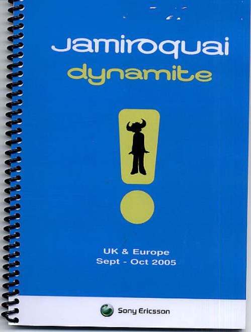 Jamiroquai Dynamite book UK JMQBKDY347772