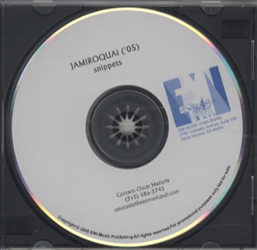 Jamiroquai Snippets '05 CD-R acetate US JMQCRSN344832