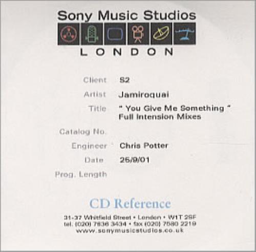 Jamiroquai You Give Me Something CD-R acetate UK JMQCRYO198623