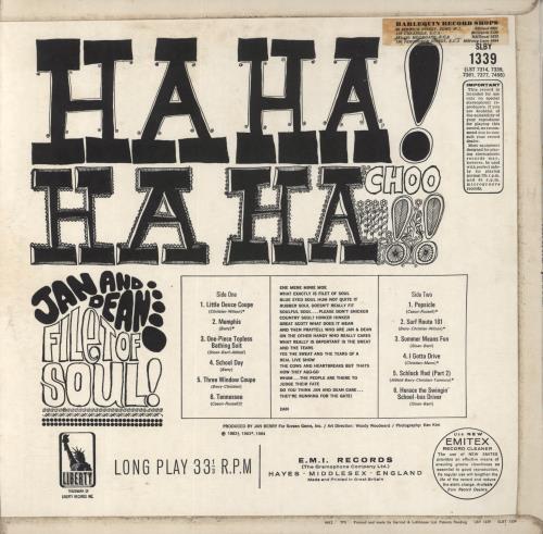 Jan & Dean Filet Of Soul vinyl LP album (LP record) UK JDELPFI818342