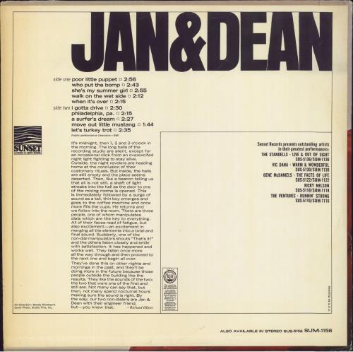 Jan & Dean Jan & Dean vinyl LP album (LP record) US JDELPJA805307