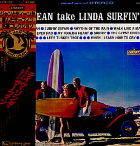 Jan & Dean Jan And Dean Take Linda Surfin' - Sleeve Not Mint vinyl LP album (LP record) Japanese JDELPJA268656