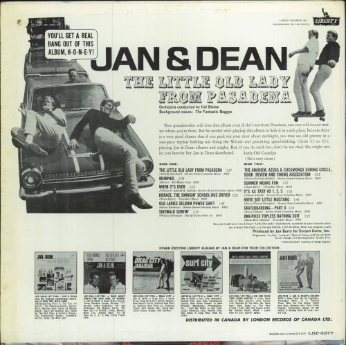 Jan & Dean The Little Old Lady From Pasadena vinyl LP album (LP record) Canadian JDELPTH786118