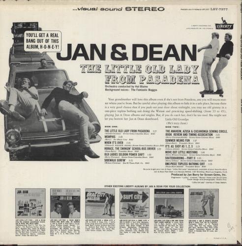 Jan & Dean The Little Old Lady From Pasadena vinyl LP album (LP record) US JDELPTH873054