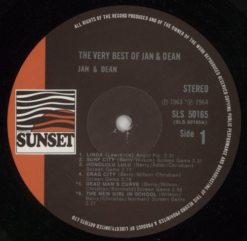 Jan & Dean The Very Best Of Jan And Dean - 1st vinyl LP album (LP record) UK JDELPTH798997
