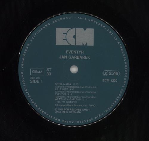 Jan Garbarek Eventyr vinyl LP album (LP record) German KV2LPEV721778