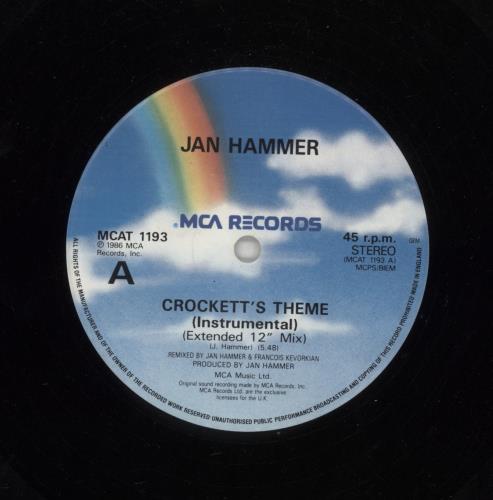 Jan Hammer Crockett's Theme 12" vinyl single (12 inch record / Maxi-single) UK JNH12CR70237
