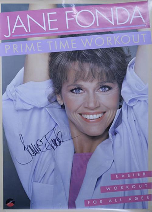 Jane Fonda Prime Time Workout - Autographed poster US J53POPR536199