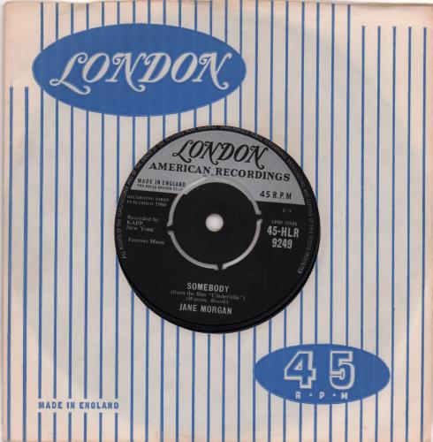 Jane Morgan Somebody 7" vinyl single (7 inch record / 45) UK JM907SO668721