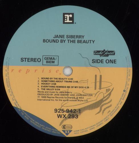 Jane Siberry Bound By The Beauty vinyl LP album (LP record) UK SIYLPBO516125