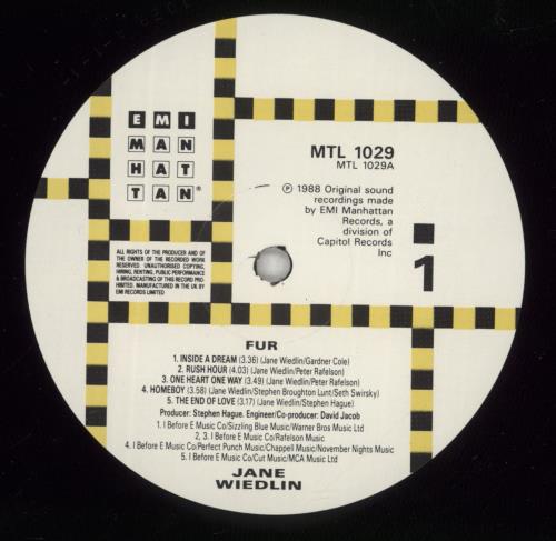 Jane Wiedlin Fur - Hype Stickered vinyl LP album (LP record) UK WIELPFU102700