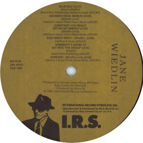 Jane Wiedlin Jane Wiedlin + Postcards vinyl LP album (LP record) US WIELPJA865704