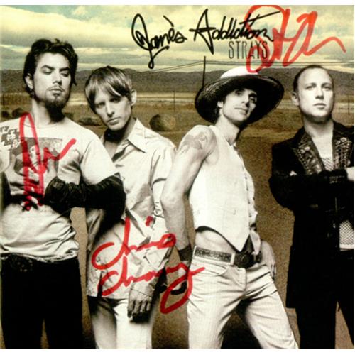 Janes Addiction Strays - AUTOGRAPHED CD album (CDLP) US JANCDST269990