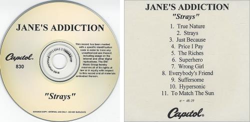 Janes Addiction Strays - AUTOGRAPHED CD album (CDLP) US JANCDST366548