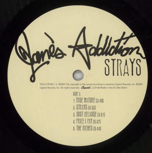 Janes Addiction Strays vinyl LP album (LP record) UK JANLPST251874