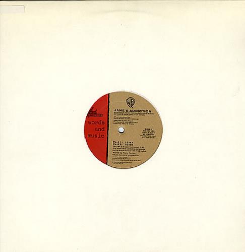 Janes Addiction Words & Music vinyl LP album (LP record) US JANLPWO26182