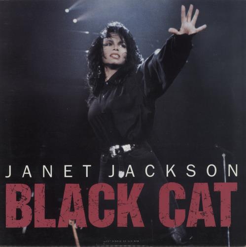 Janet Jackson Black Cat 12" vinyl single (12 inch record / Maxi-single) US J-J12BL868568