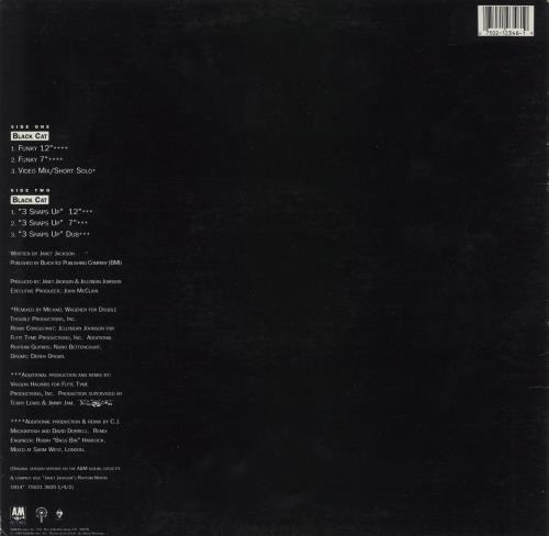 Janet Jackson Black Cat 12" vinyl single (12 inch record / Maxi-single) US J-J12BL868568