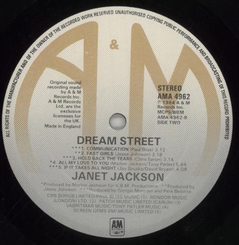 Janet Jackson Dream Street vinyl LP album (LP record) UK J-JLPDR859906