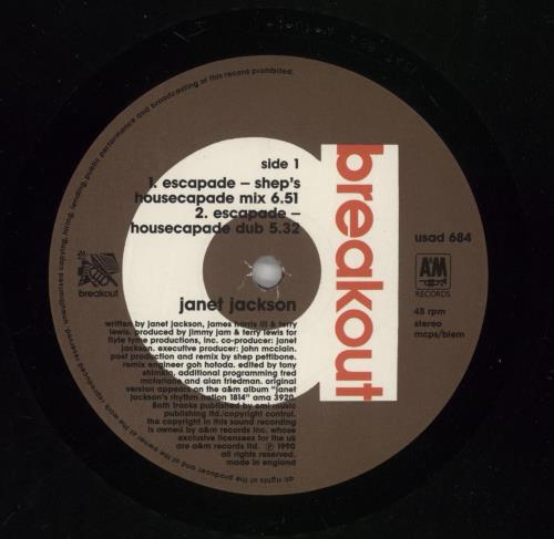 Janet Jackson Escapade + Print 12" vinyl single (12 inch record / Maxi-single) UK J-J12ES680606