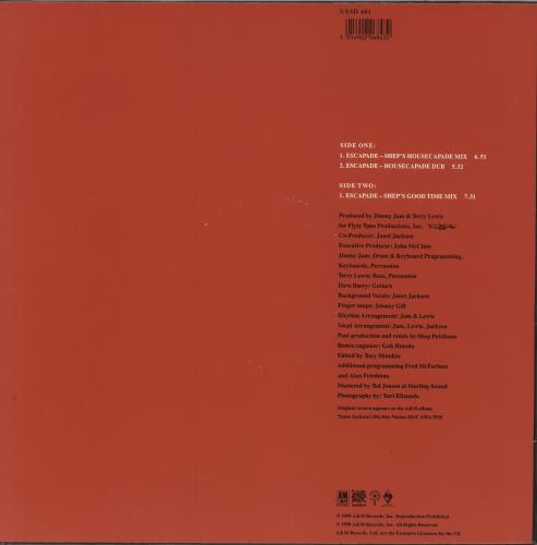 Janet Jackson Escapade + Print 12" vinyl single (12 inch record / Maxi-single) UK J-J12ES680606