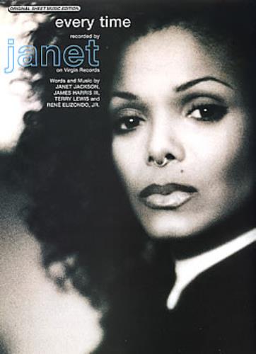Janet Jackson Every Time sheet music US J-JSMEV291948
