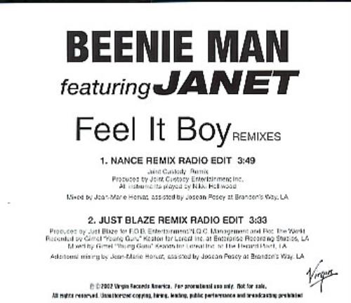 Janet Jackson Feel It Boy Remixes CD-R acetate US J-JCRFE238829