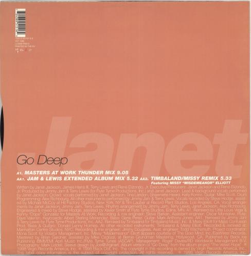 Janet Jackson Go Deep 12" vinyl single (12 inch record / Maxi-single) UK J-J12GO114786