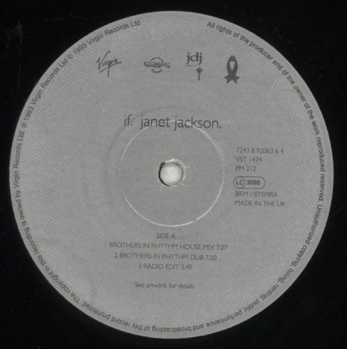 Janet Jackson If 12" vinyl single (12 inch record / Maxi-single) UK J-J12IF169737