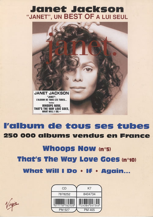 Janet Jackson Janet handbill French J-JHBJA450794