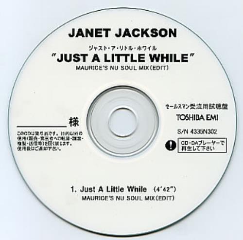 Janet Jackson Just A Little While CD-R acetate Japanese J-JCRJU288836