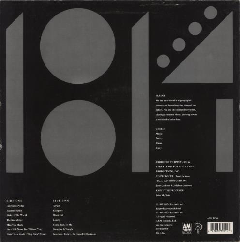 Janet Jackson Rhythm Nation 1814 - EX vinyl LP album (LP record) UK J-JLPRH760335